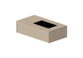 Chimneys and chimney pots 3D - Stone brazier - Techo-Bloc - Travertine