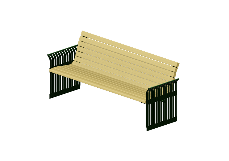 Bancs 3D - Banc en bois - Victor Stanley - S 13 - Victor... Bancs 3D - Banc en bois - Victor Stanley - S 13 - Victor...