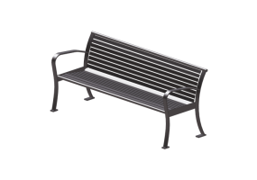 3D Benches - 金属长椅 - Victor Stanley - RBF 28