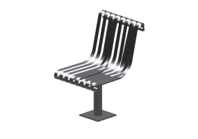 Bancos y Macetas 3D - Banco de metal - Victor Stanley - NRS 19