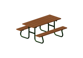 Accessoires 3D - Table avec chaises intégrées - Victor Stanley - ST 5