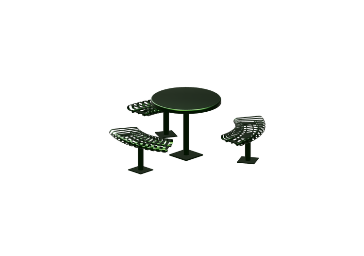 Accesorios 3D - Mesa con sillas integradas - Victor Stanley... Accesorios 3D - Mesa con sillas integradas - Victor Stanley...