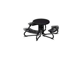 Accessori 3D - Tavolo con sedie integrate - Victor Stanley - RND 363