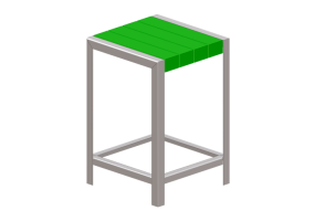 Tavoli 3D - Tavolo in plastica - Maglin - MLTB1050 BHSQ P