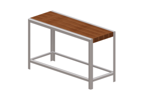 Mesas 3D - Mesa de madeira - Maglin - MLTB1050 BH W