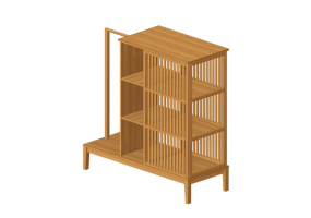 Armários 3D - Armário de madeira - Ikea - Nordkisa