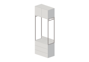 Armarios y C&oacute;modas 3D - Armario de madera lacada - Ikea - Platsa