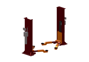 Modelos 3D - Elevador automotivo com 2 colunas