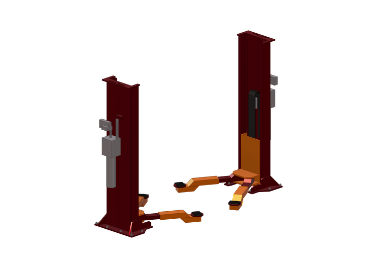 Modelos 3D - Elevador automotivo com 2 colunas - ACCA... Modelos 3D - Elevador automotivo com 2 colunas - ACCA...