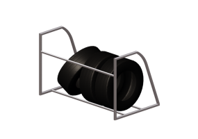Mod&egrave;les 3D - Rayonnage porte pneus