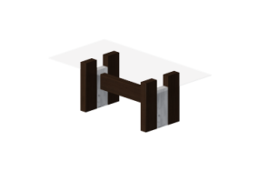 Mesas 3D - Mesa retangular 410x215cm