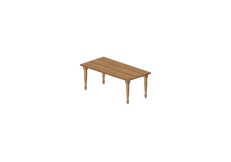 3D Tables - Rectangular table 200x100cm - ACCA software 3D Tables - Rectangular table 200x100cm - ACCA software