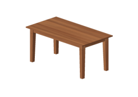Mesas 3D - Mesa retangular 170x90cm