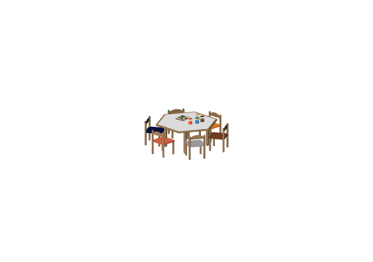 Mesas 3D - Mesa com cadeiras - ACCA software Mesas 3D - Mesa com cadeiras - ACCA software