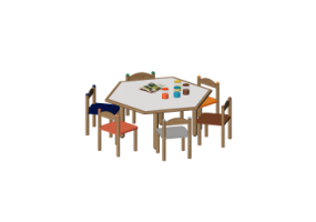 3D Tables - Table with Chairs