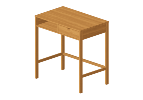 Tavoli 3D - Toeletta in legno - Ikea - Nordkisa