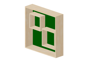 Librerie 3D - Mensola in legno - Ikea - Skogsmosaik