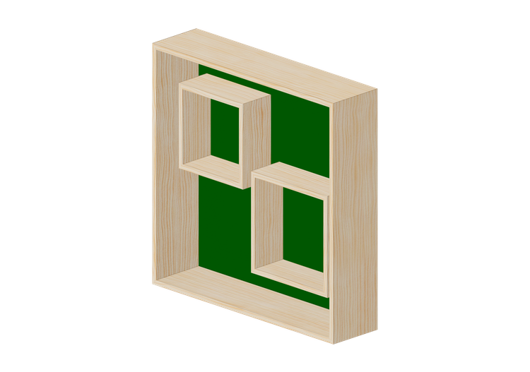 3D Bücherregal und Behälter - Regal aus Holz - Ikea -... 3D Bücherregal und Behälter - Regal aus Holz - Ikea -...