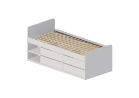 Letti 3D - Struttura letto in legno laccato - Ikea - Sl&auml;kt