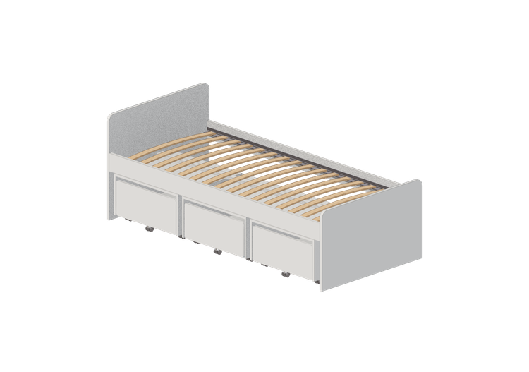 Beds and Side Cabinets 3D - Lacquered wooden bed frame -... Beds and Side Cabinets 3D - Lacquered wooden bed frame -...