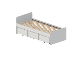 Letti 3D - Struttura letto in legno laccato - Ikea - Sl&auml;kt