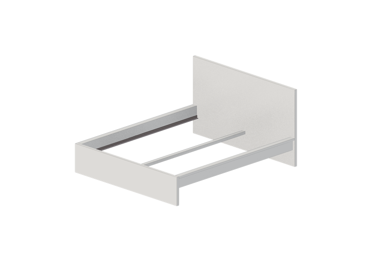 Beds and Side Cabinets 3D - Lacquered wooden bed frame -... Beds and Side Cabinets 3D - Lacquered wooden bed frame -...