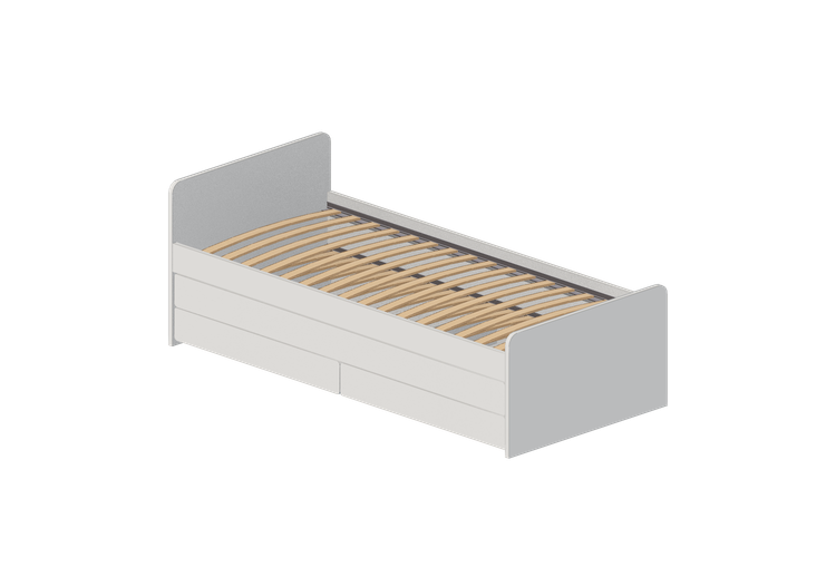 Lits 3D - Structure de lit en bois laqué - Ikea - Släkt -... Lits 3D - Structure de lit en bois laqué - Ikea - Släkt -...
