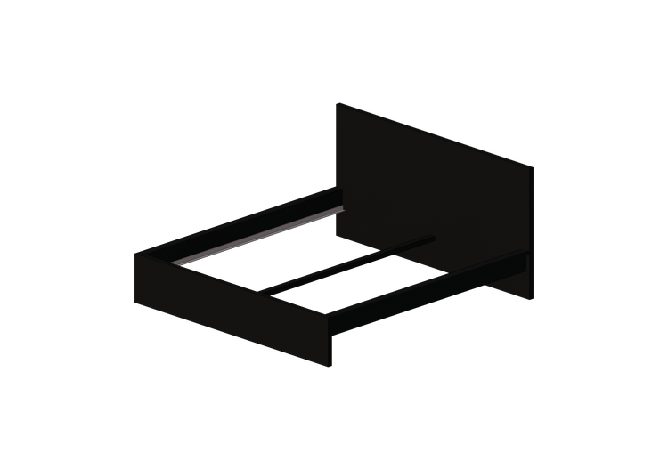 Beds and Side Cabinets 3D - Lacquered wooden bed frame -... Beds and Side Cabinets 3D - Lacquered wooden bed frame -...