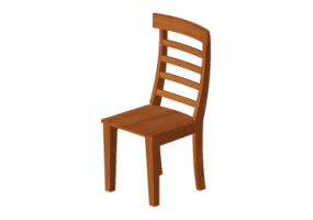 Sillas 3D - Silla de madera