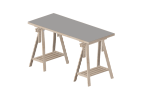 Bureaux 3D - Bureau en bois - Ikea - Lagkapten - Mittback