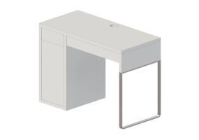 Escrivaninhas 3D - Escrivaninha de madeira lacada - Ikea - Micke