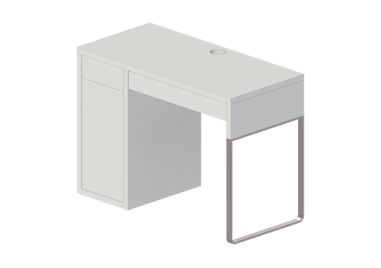 Escrivaninhas 3D - Escrivaninha de madeira lacada - Ikea -... Escrivaninhas 3D - Escrivaninha de madeira lacada - Ikea -...