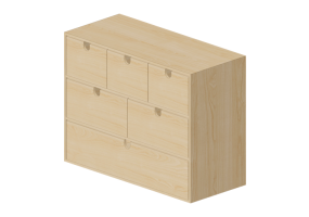 Accessori 3D - Mini cassettiera in legno - Ikea - Moppe