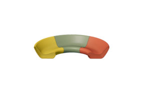 Divani 3D - Sof&agrave; multicolore