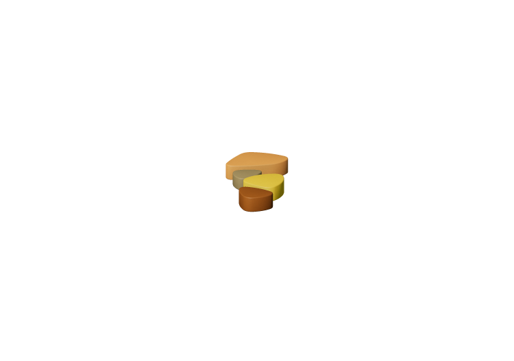 Sofás 3D - Conjunto de quatro pufes - ACCA software Sofás 3D - Conjunto de quatro pufes - ACCA software