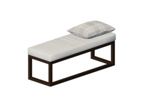 3D Sessel und Sofas - Holzbank