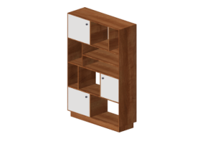 Estantes 3D - Estante com 3 gavetas 120x180cm