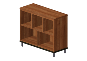 Biblioth&egrave;que 3D - Etag&egrave;re basse 100x40x86cm