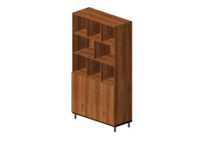 Bibliothèque 3D - Etagère et boitiers 100x40x186cm