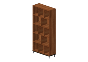 Librerie 3D - Scaffale basso con mensole 100x40x220cm