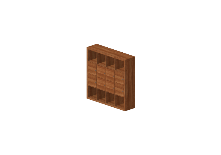 Bibliothèque 3D - Etagère avec 8 tiroirs 147x147cm - ACCA... Bibliothèque 3D - Etagère avec 8 tiroirs 147x147cm - ACCA...