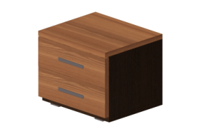 Letti 3D - Comodino 2 cassetti 54x44x40cm