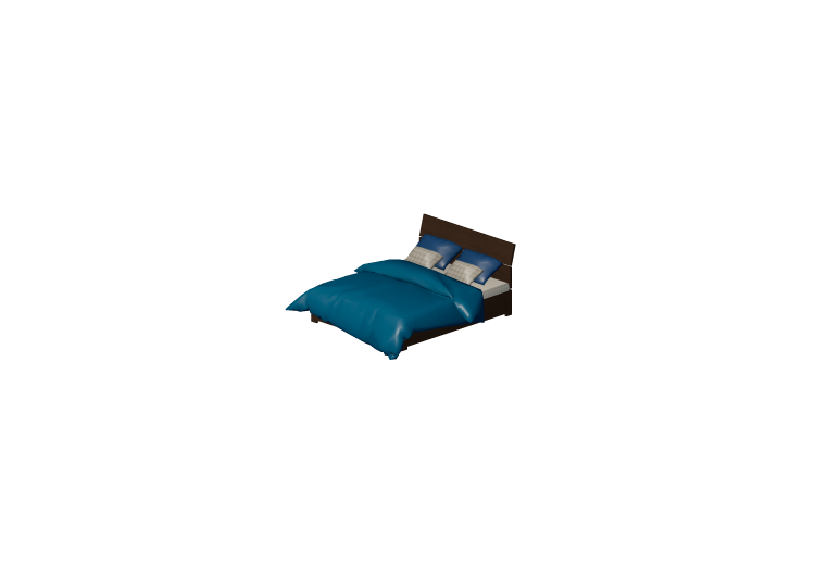 Camas y Mesitas de noche 3D - Cama matrimonial 170x206cm -... Camas y Mesitas de noche 3D - Cama matrimonial 170x206cm -...