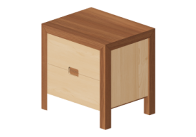Letti 3D - Comodino 2 cassetti 45x41x45cm