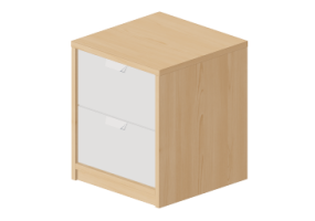 Camas 3D - Mesa de cabeceira 2 gavetas 41x41x48cm