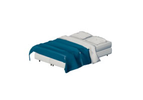Camas y Mesitas de noche 3D - Cama matrimonial