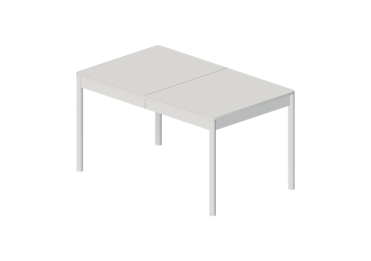 Tables 3D - Table extensible en bois laqué - Ikea - Tonstad... Tables 3D - Table extensible en bois laqué - Ikea - Tonstad...