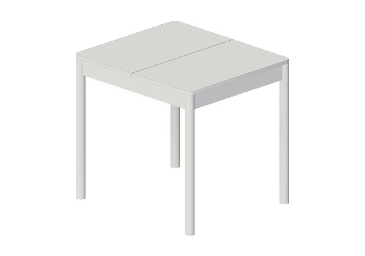 Tables 3D - Table extensible en bois laqué - Ikea - Tonstad... Tables 3D - Table extensible en bois laqué - Ikea - Tonstad...