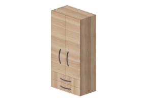 Armadi 3D - Armadio 2 ante e due cassetti