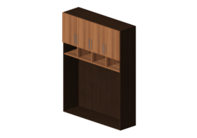 Armoires 3D - Armoire 4 vantaux avec baie lit 183x55x245cm